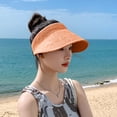thumbnail image 4 of Sombreros con visera solar, gorra de golf plegable de ala ancha para mujer, sombrero de playa para mujer, sombrero de viaje con protección UV para mujer, ala ancha, 4 of 6