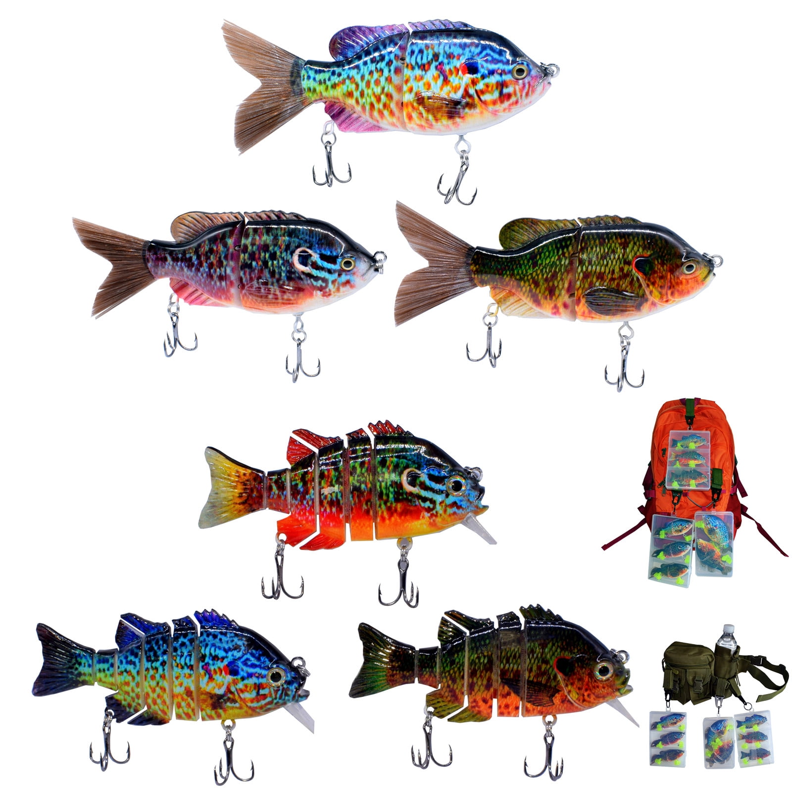 Fishing Lure Bait Swimbait Crankbait for Muskie Pike Bass Trout Catfish Fishhook Fishing Tackle Lifelike Sunfish Fish