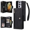 thumbnail image 1 of Case for Samsung Galaxy S21 Ultra 5G Magnetic Leather Zipper Wallet Cover Card Holder, 1 of 5
