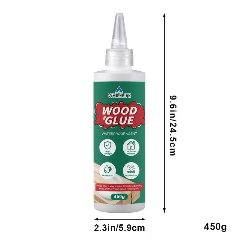 High-Quality Waterproof Woodworking Glue - 1 Pound (450g) Strong Bonding, Fast Curing, Long-Lasting Adhesive for Furniture Restoration and Handcrafting