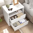 thumbnail image 5 of Nightstand with 2 Drawers,Smart Nightstand Bedside Tables with Night Light,Modern End Table for Bedroom,Living Room,White, 5 of 8
