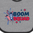 thumbnail image 4 of Inktastic 4th of July Boom Squad Blue and Red Fireworks Boys or Girls Baby Bib, 4 of 4