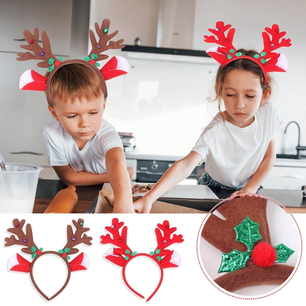 Fiudx Ofertas De La Semana Diadema De Astas De Navidad, Accesorios Para El Cabello Para Niños Y Adultos, Diadema