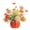 C, variant on Farmhouse Style Artificial Silk Flower with Ceramic Vase, Rustic Faux Floral Table Centerpiece, Long Lasting Fake Flower Decor for Kitchen Entryway Dining Room, Classic Indoor Decoration