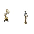 thumbnail image 1 of Figura de resina moderna de caballo y dama tribal, adorno artesanal para centro de mesa, estante, sala de estar, oficina, escultura de mujeres african, 1 of 8