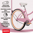thumbnail image 3 of Huffy 26” Good Vibrations Cruiser Bike, Fits Riders 60”+, Pink, Adult, Women’s, 3 of 12