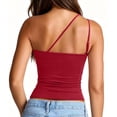 thumbnail image 5 of Erwazi Women's One Shoulder Tops Solid Sleeveless Tank Top Casual Summer Trendy Daily Wear, 5 of 7