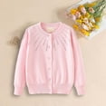 thumbnail image 2 of KEXE Girls Cardigan Girls Sweaters Size 7-8 Girls' Cardigans Sweater School Uniforms Cotton Long Sleeve Lightweight Outerwear Pink 7-8 Years, 2 of 4
