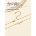 thumbnail image 6 of FindChic Cross Necklace for Women, 14K Gold Plated Dainty Tiny Sideway Cross Choker Pendant Necklace with Cubic Zirconia, Trendy Cute Easter Basket Stuffers Baptism Religious Faith Jewelry Gift, 6 of 9