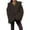 Brown, variant on Women's Faux Fur Double Faced Plush Coat, Thickened Long Sleeve Cardigan, Warm Winter Open Front Jacket, Soft Lined Outerwear, Cozy Oversized Lapel Coat Brown L