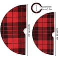 thumbnail image 3 of FMSHPON Red Black Buffalo Plaid Xmas Christmas Tree Skirt Stand Mat for Holiday Party Decoration Indoor Outdoor 36 inches, 3 of 6