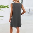 thumbnail image 4 of Hurxie Womens Crochet Swim Cover Up Short Sleeve Waffle Knit Tops Bathing Suit Beach Dress Crew Neck Hollow Out Dresses Gray,L, 4 of 6