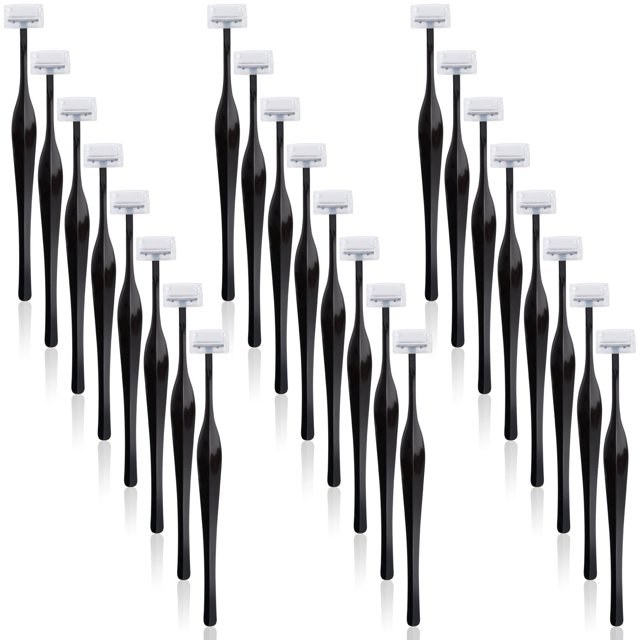 CustomyLife Paquete de 24 maquinillas de afeitar para cejas de acero inoxidable, maquinillas de afeitar para la cara, maquinillas de afeitar, moldeadores de cejas, herramienta de depilación facial de