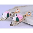 thumbnail image 4 of HOOUN Mode Femme Or Perle Fleur Boucles Brillant Rose Bobo Clou Cadeau Bijoux, 4 of 4