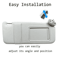 thumbnail image 5 of Right Passenger Side Sun Visor For Toyota Venza 2009-2011 With Mirror, Replacement OEM 74320-0T021-A1-Right-beige, 5 of 6