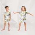 thumbnail image 5 of Hand Drawn Star Pattern Summer Pajama Set Soft Cotton Short Sleeve Sleepwear 2PCS Pajama Sets Breathable Lounge Set Size 10Y, 5 of 7