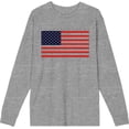thumbnail image 2 of Americana United States Est 1776 Heather Gray Adult Crew Neck Long Sleeve Tee-Medium, 2 of 3