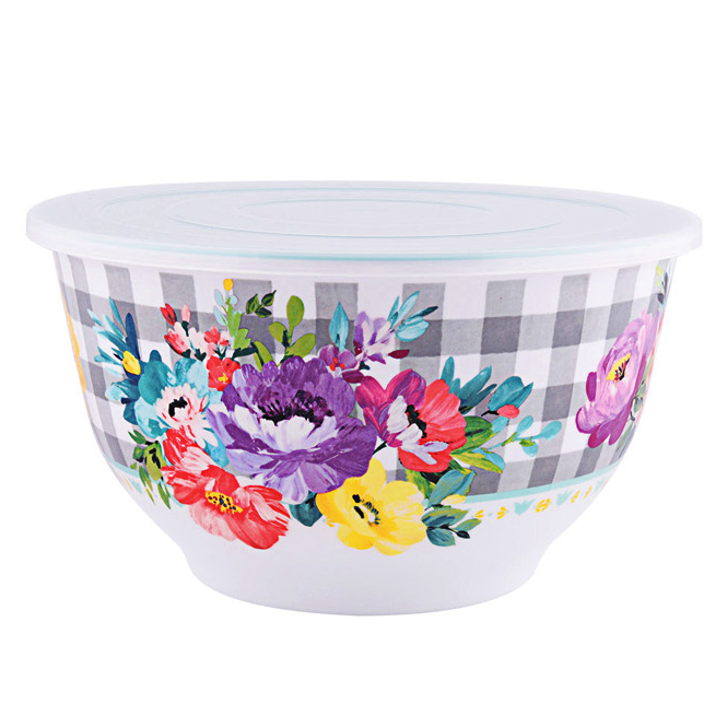 The Pioneer Woman Mixing Bowl Set with Lids, Sweet Romance, 18 Piece Set, Melamine - image 3 of 4