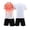 j47-White, variant on LIIPEE Summer Outfits For Boys Athleisure Graphic Short Sleeve Tees Solid Color Shorts 2 Piece Set Kids Quick Drying Breathable Sports Training Outfit Sets,5-6 Years