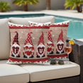 thumbnail image 4 of Valentine's Day Outdoor Waterproof Pillow Covers, Love Heart Romantic Roses Gnomes Wooden Decorative Square Throw Pillowcase Sofa Cushion Sham for Patio/Couch/Chair, 16"x16" 2 Pack, 4 of 8