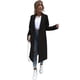 thumbnail image 5 of Abrigo de Lana de Invierno para Mujer, Estilo Informal, con Solapa y Botonadura Sencilla. Negro L, 5 of 10