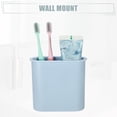 thumbnail image 4 of Unique Bargains Wall Mount Toothbrush Holder Stand for Bathroom Light Blue Self Adhesive Tooth Brush Holder, 4 of 7