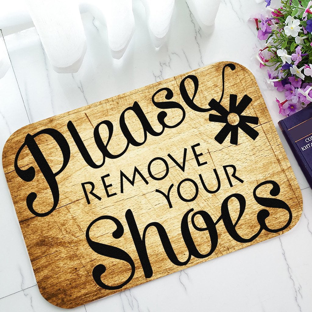 Zkgk Please Remove Your Shoes Non Slip Doormat Indoor Outdoor Bathroom Doormat 23 6 X 15 7 Inches