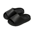 thumbnail image 4 of Xyant Kids Cloud Slides Boys Girls Pillow Slippers Slip-On Slide Sandals for Kids Summer Beach Pool Shoes Indoor and Outdoor Black,3(Little Kid/Big Kid), 4 of 5