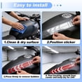 thumbnail image 6 of Unique Bargains Front Fender Arrow Sticker Decoration Motorcycle Warning Reflective Tape Waterproof Pet Reflective Material Material Red 1 Pcs 34 cm x 5.5 cm, 6 of 6
