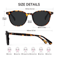 thumbnail image 4 of Round Polarized Sunglasses for Women Men Retro UV400 Protection Sun Glasses(Tortoise/Gray), 4 of 6
