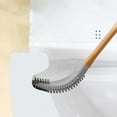 thumbnail image 4 of Hecteas Cleaning Brush - - Toilet To and Bathroom Cleaner with Flexible Silicone Brush Head(Toilet Brush*1 - Yellow), 4 of 9