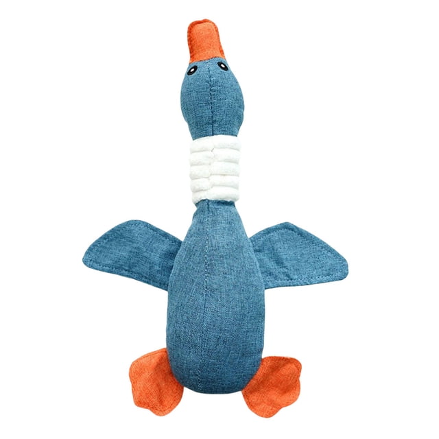 Para Ganso Juguete Chirriante Masticar Cachorros Peluche () Azul