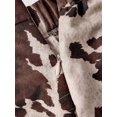 thumbnail image 5 of Multicolor Cow Print Suede A-Line Mini Skirt With Fringe And Studs, 5 of 7