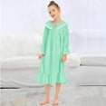 thumbnail image 2 of LUOGENLI Pajamas Girls Christmas Pajamas Size 8-9 Autumn and Winter Girls' Nightdress Children's Homewear Pajamas Children Girls Christmas Sleepwear Size 8 Light Green 5-6 Years, 2 of 6