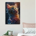 thumbnail image 2 of Cute pet cat Canvas Wall Art for Living Room Office Bedroom Decor, Road Wall Pictures, Painting for Bedroom Bathroom Wall Decor - 8x12 inch Unframed, 2 of 4