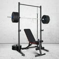 thumbnail image 2 of Intexca Squat Rack 800 LB Capacity, 2×2" Heavy‑Duty Steel Frame, Multi‑Grip Pull‑Up, Adjustable J‑Hooks (Black), 2 of 6
