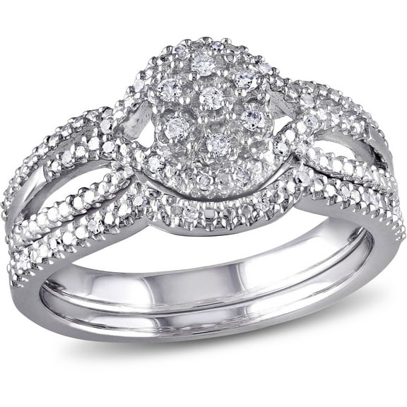 Everly Women's Diamond Sterling Silver Bridal Set