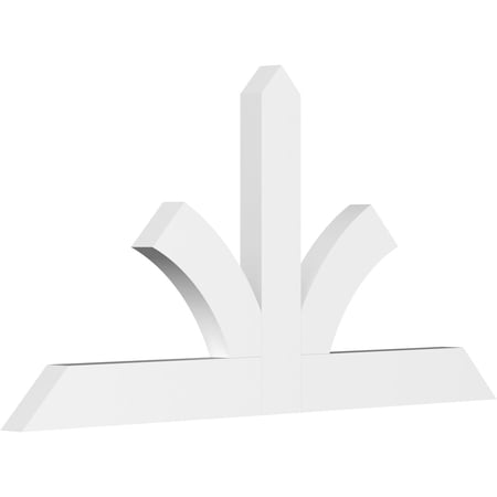 48"W x 24"H x 2"D x 4"F, 12/12 Pitch, Richland Architectural Grade PVC Gable Bracket