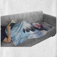 thumbnail image 6 of Spa Soft Flannel Fleece Throw Blanket, Stones and Lotus Flower over Sand Harmony Balance Flourish Your, Cozy Plush for Indoor and Outdoor Use, 60" x 80", Grey Blue Pink, by Ambesonne, 6 of 6
