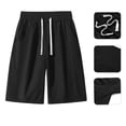 thumbnail image 5 of Atogsazn Mens Jogger Shorts Casual Athletic Drawstring Quick-Dry Elastic Waist Short Pants with Pocket Gym Trouser Black XXL Fashion, 5 of 5