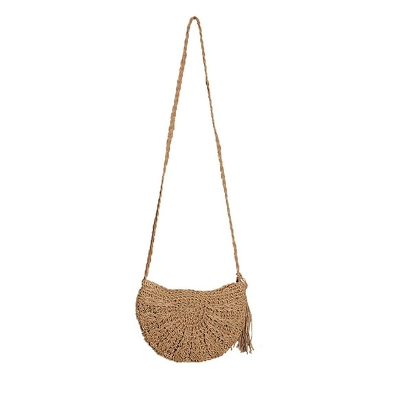 NOKIO Women'S Straw Handbag Women'S Woven Handbag Women'S Boho Bag Crossbody Bag For Commuting Grass Woven Bag Women's Bag Small Capacity Beach Vacation Bag