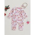 thumbnail image 6 of Michellecmm  Girls Christmas Jumpsuit Christmas Elements Print Romper with Headband, 6 of 9