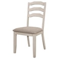 thumbnail image 4 of Maklaine 19" Farmhouse Fabric Padded Seat Side Chair in Khaki (Set of 2), 4 of 13