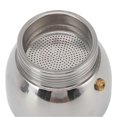 thumbnail image 3 of Cafetière italienne classique en verre, acier inoxydable, résistante à la chaleur, pour la maison et le café, 300 ml, 3 of 4