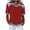 Wine, variant on SELONE Sweat Shirts for Women Trendy Collared Short Sleeve Blouses Loose Work Out Tops Printed Casual Outfits Red M