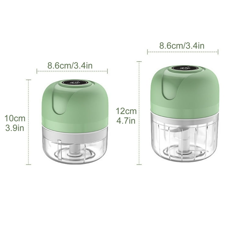 Bcooss Electric Mini Garlic Food Chopper Green Pepper Garlic Grinder White Food Processor Machine for Vegetable Seasoning Spices