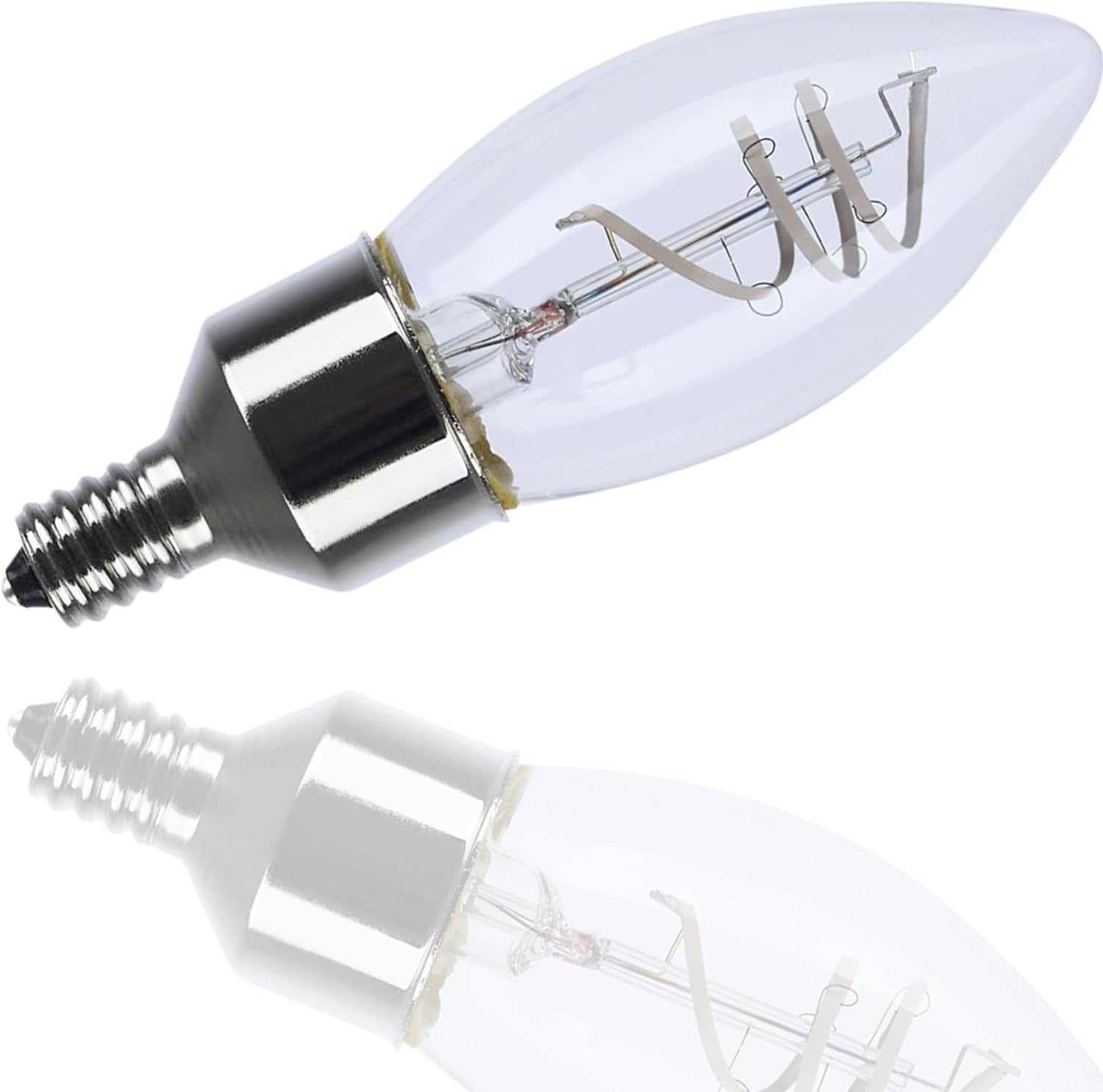 Satco S11525 B11 LED Light Bulbs 4W 120V 2700K E12 Candelabra Base Dimmable (6 Pack)