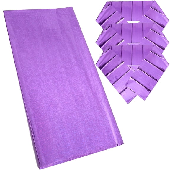 TAILTOSS Rectangle Table Runner Shiny Tablecloths Holographic Rainbow 274cm x 137cm