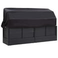 thumbnail image 4 of vidaXL Outdoor Sofa Bed with Canopy Poly Rattan Black, 4 of 5