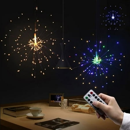 

capino Firework Lights LED Starburst Bouquet Shape Light Fairy Star Sphere Lights Hanging Ceiling Decorations for Bedroom Christmas Party
